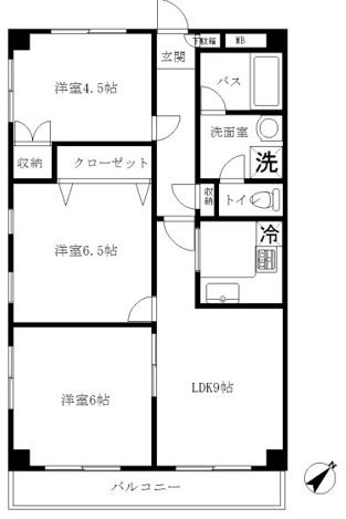 ウエスト　ウッド　マンションの間取り