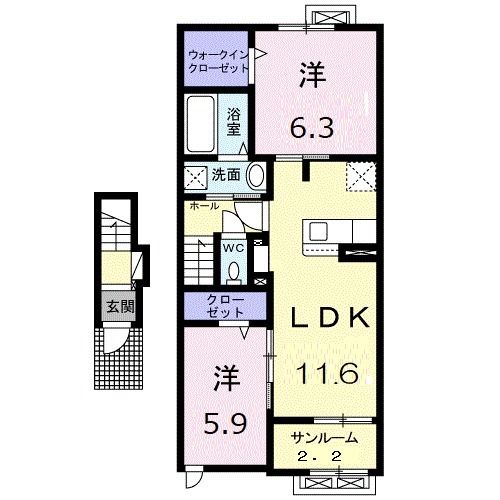 ウエアライトIIの間取り