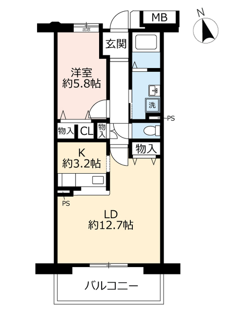 ＵＲアーバンラフレ虹ヶ丘南の間取り