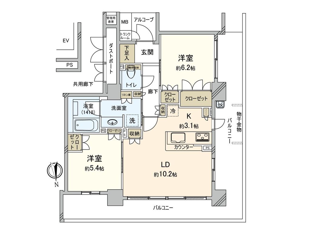 パークタワーあべのグランエアの間取り