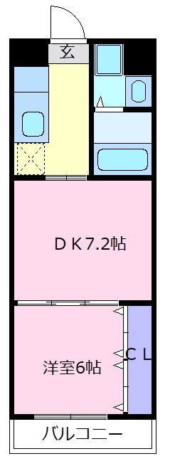 堺市中区深井水池町のマンションの間取り