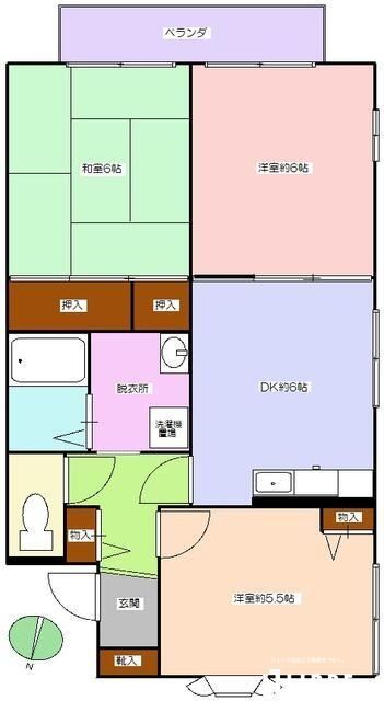 日野市平山のアパートの間取り