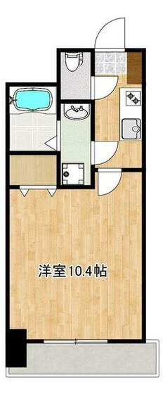 熊本市中央区練兵町のマンションの間取り