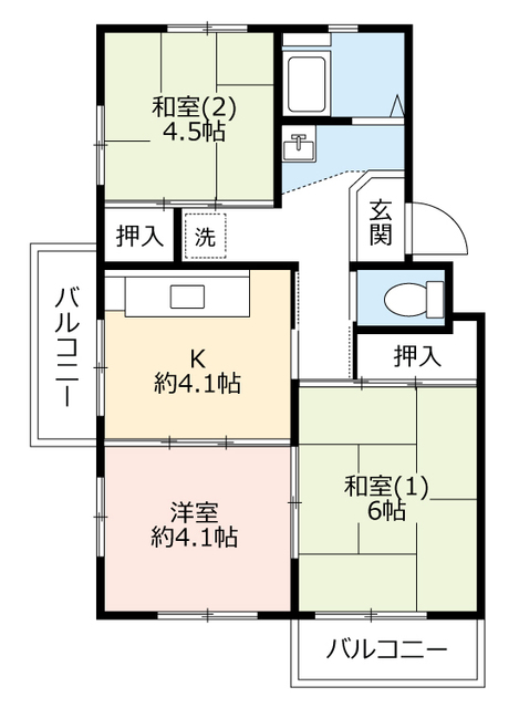 ＵＲ鈴蘭台第五の間取り