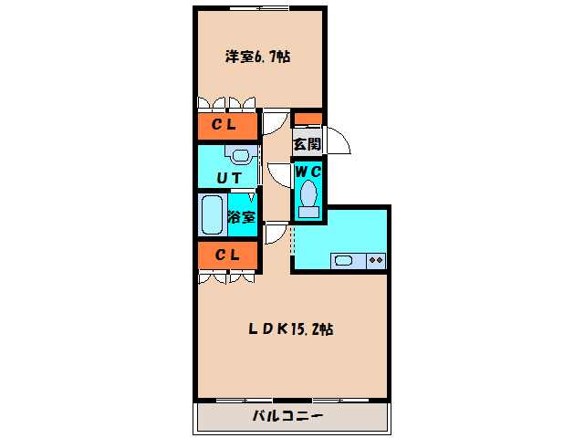 函館市柏木町のアパートの間取り