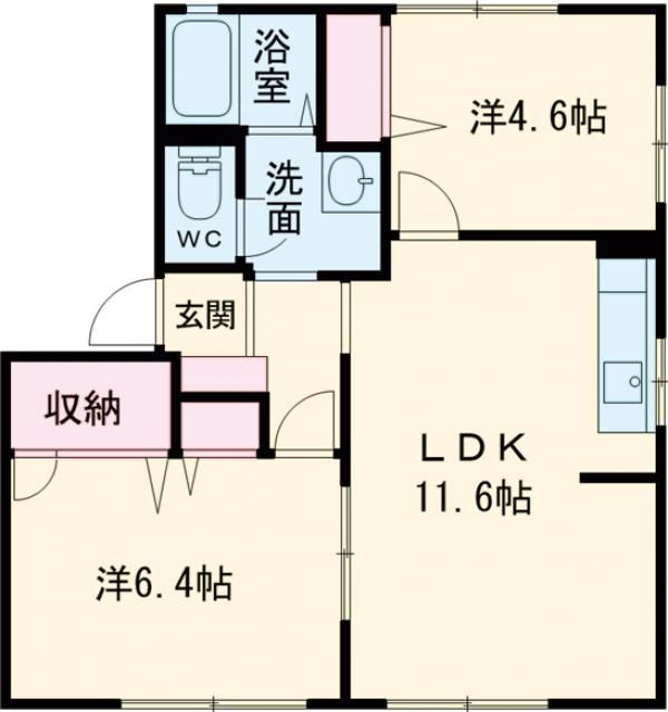 グレースハイム　Ｂ棟の間取り