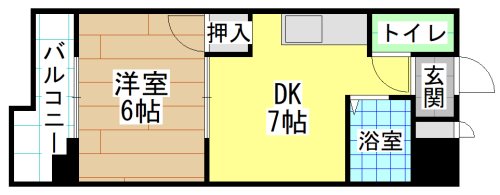 【北九州市戸畑区中原東のマンションの間取り】