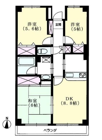 サポーレ天王台の間取り