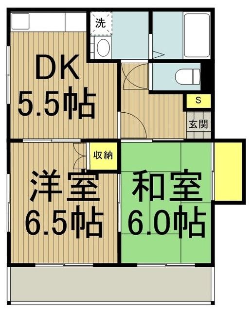 立川市高松町のマンションの間取り