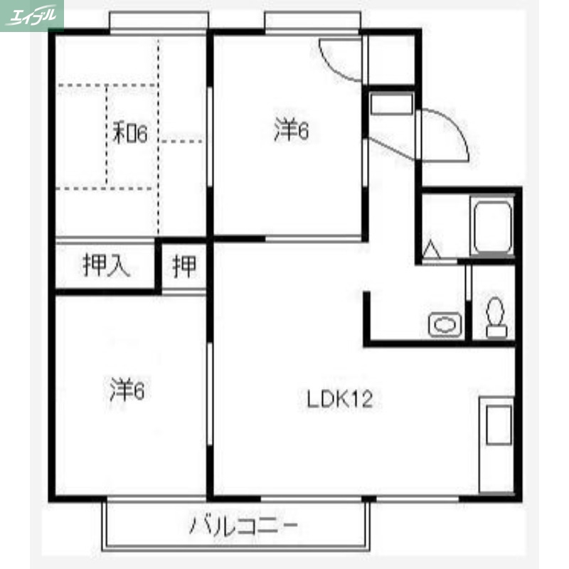 サンパレス小山Ｂ棟の間取り