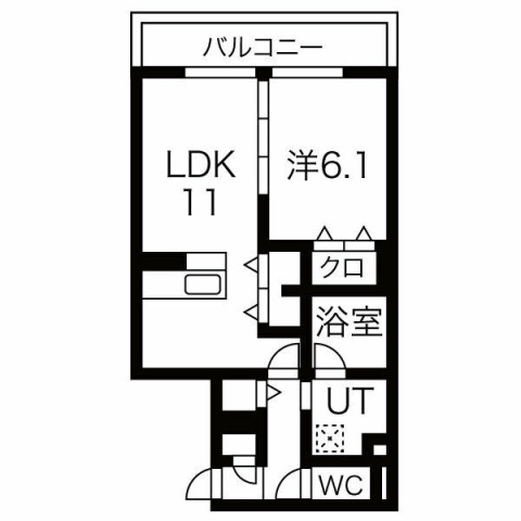 クレリアB棟の間取り