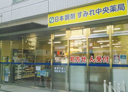ドラックストア　日本調剤すみれ中央薬局（ドラッグストア）まで456m