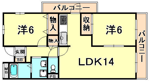 ガーネット森北町の間取り写真