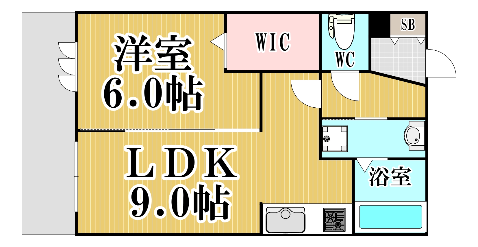 地下鉄七隈線 別府駅 徒歩9分 2階建 築27年の間取り写真