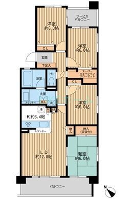 レジディア東松戸の間取り写真