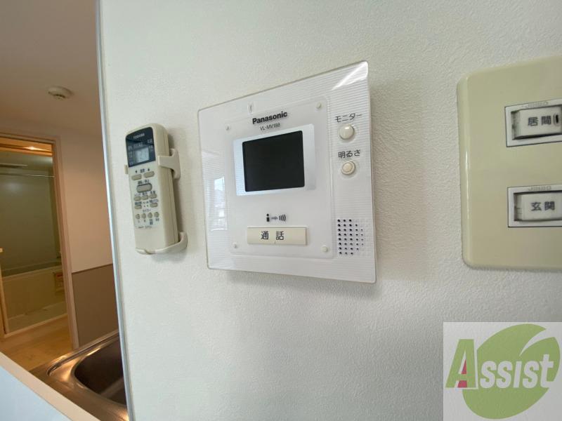 セキュリティ　ＴＶインターホンです。これで来客確認も安心ですね。