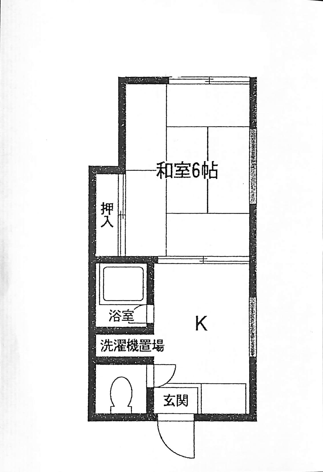 仙台市太白区郡山のアパートの間取り