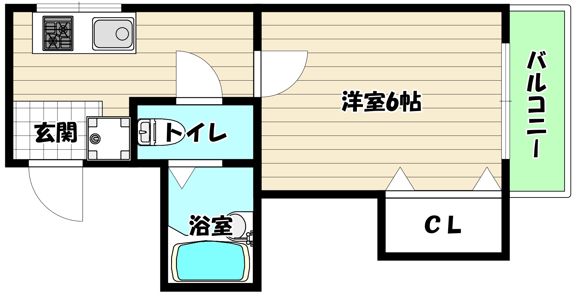 大阪市淀川区東三国のマンションの間取り