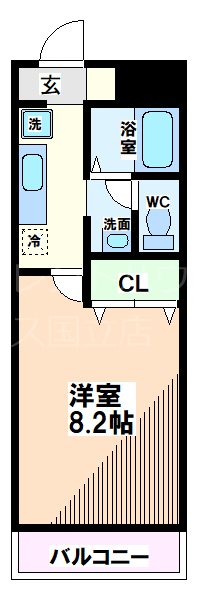 東京都国立市富士見台２の賃貸マンションの間取り