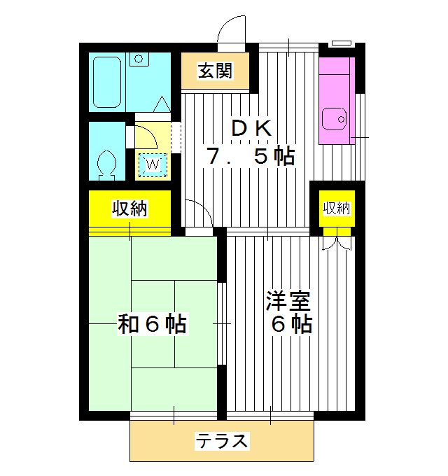 東京都練馬区三原台１（アパート）の賃貸物件の間取り