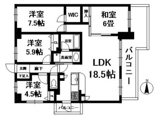 セレナハイム新大宮セントラルステージの間取り