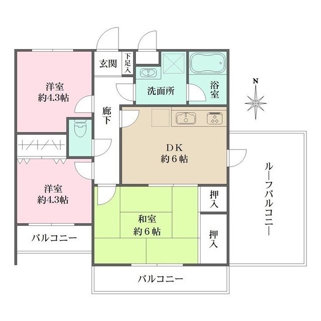 藤マンションの間取り