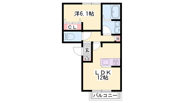 トリニティI号館の間取り