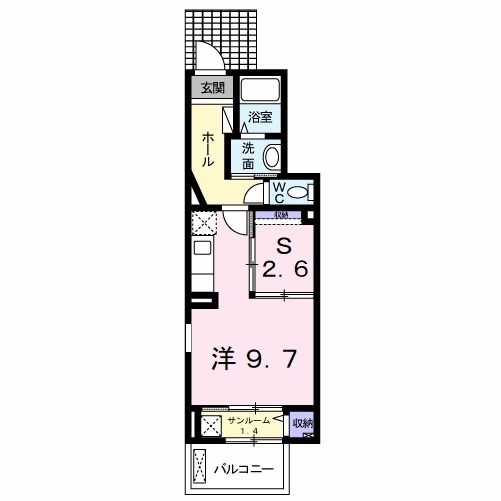 【北九州市小倉南区上吉田のアパートの間取り】