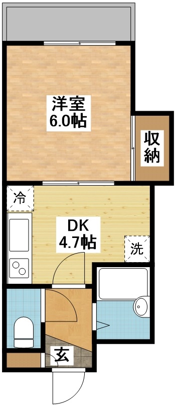 長崎市若竹町のマンションの間取り