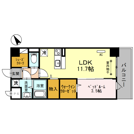 【姫路市飾磨区英賀保駅前町のマンションの間取り】