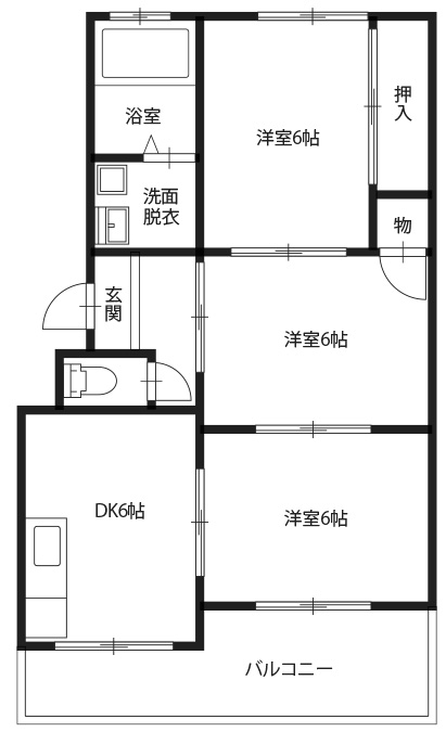 豊浜マンションの間取り