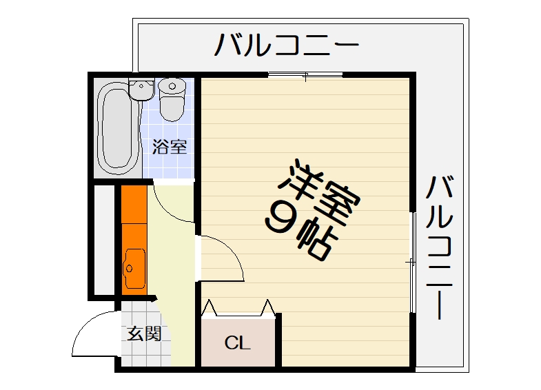 泉大津市曽根町のマンションの間取り