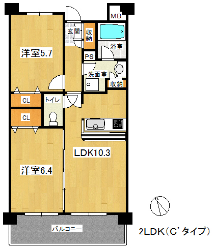 園生テクノプラザの間取り