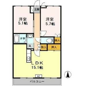 名古屋市中川区江松のマンションの間取り