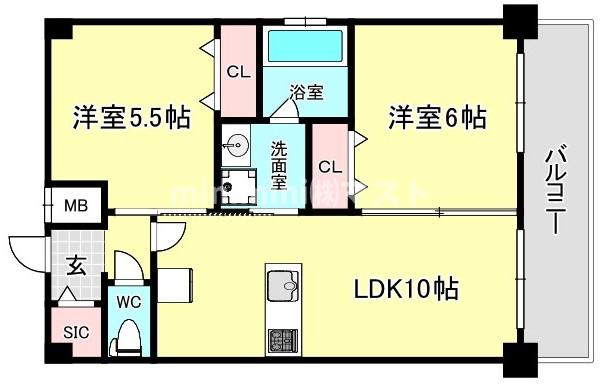 ベイサイドパークOSAKAノースレジデンシスの間取り