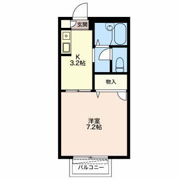 津市押加部町のアパートの間取り