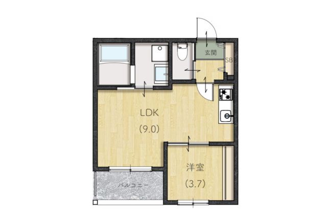 Lien大津新崎の間取り