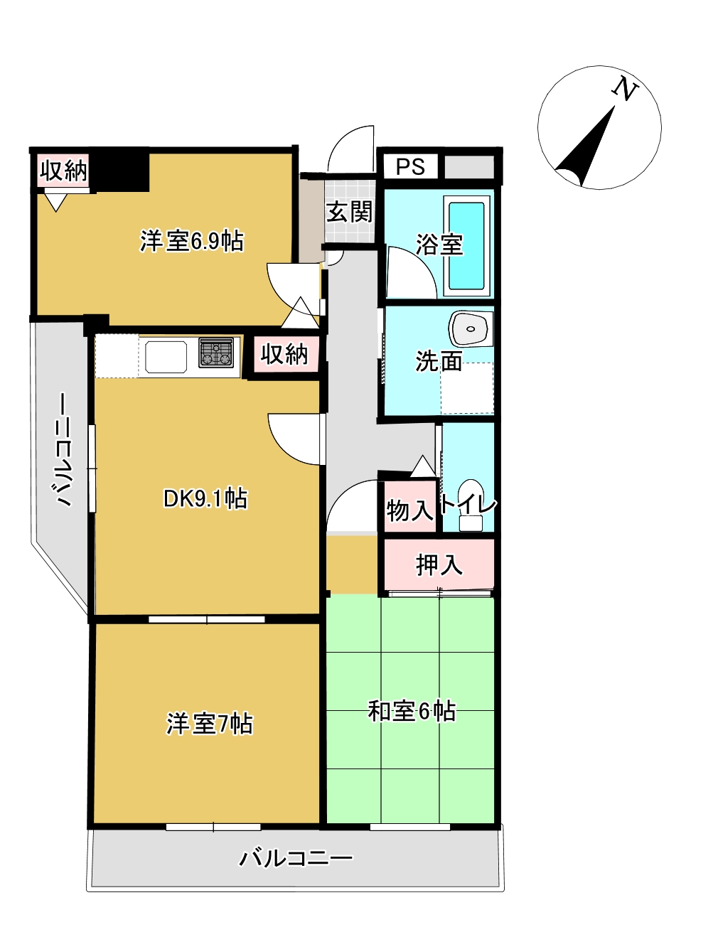 ブライトUマンションの間取り