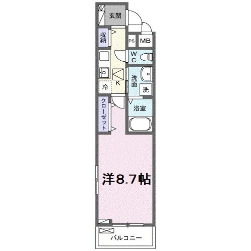 桜井市大字東新堂のアパートの間取り