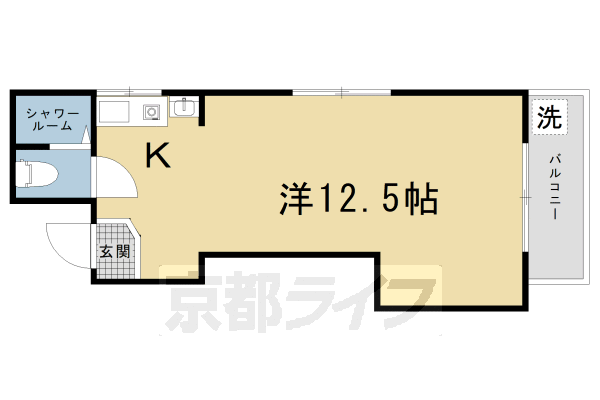 京都市下京区四本松町のマンションの間取り