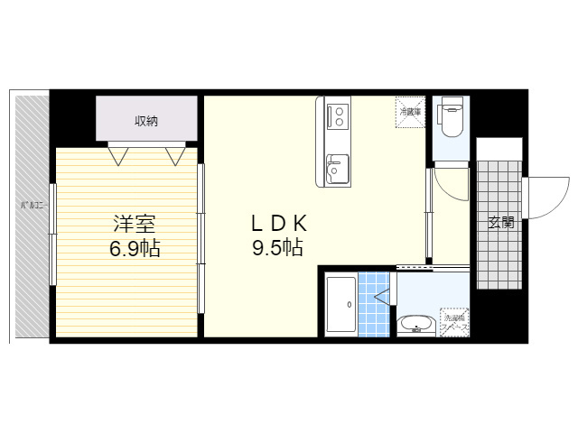 リデアル別府の間取り