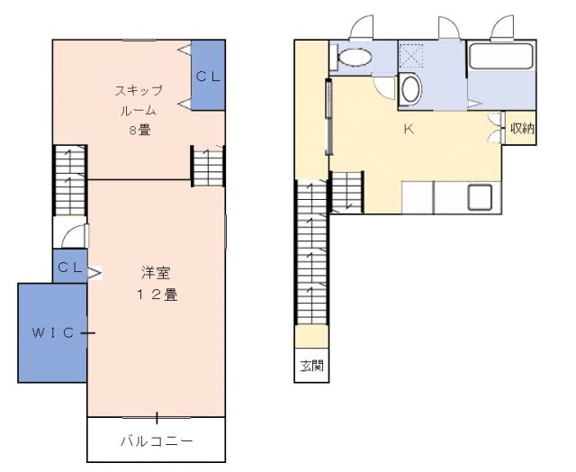 【名西郡石井町高原のアパートの間取り】