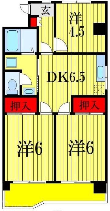 ゲートパレス南大野の間取り