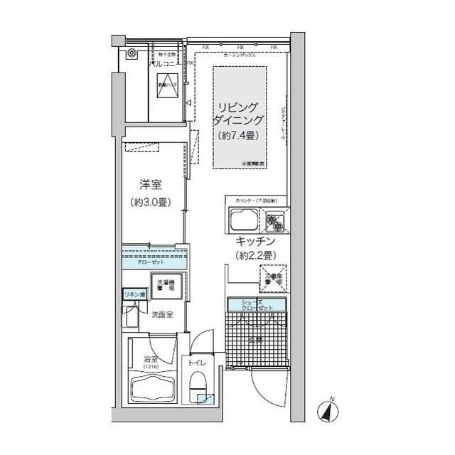 世田谷区砧のマンションの間取り