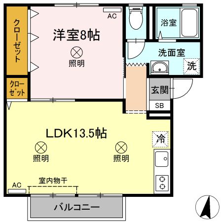 シャトル春水　A棟の間取り