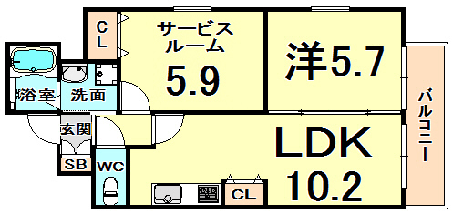 パークフラッツ尼崎の間取り