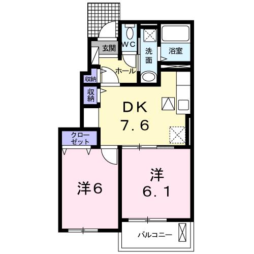 綾歌郡綾川町小野のアパートの間取り