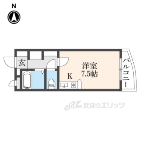 橿原市久米町のマンションの間取り