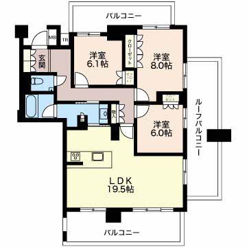 【グランマスト橦木町の間取り】