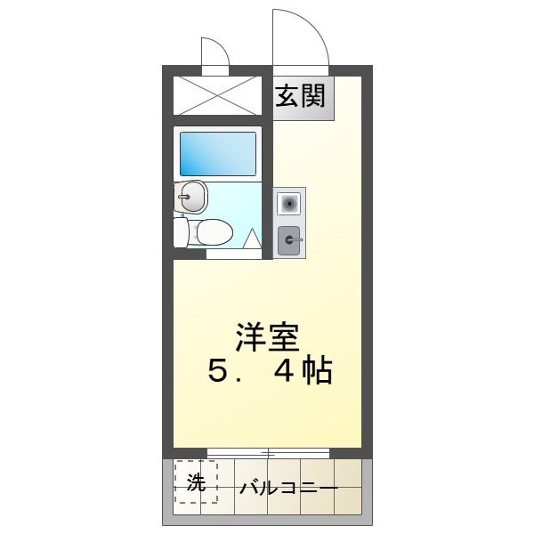 姫路市北平野のマンションの間取り